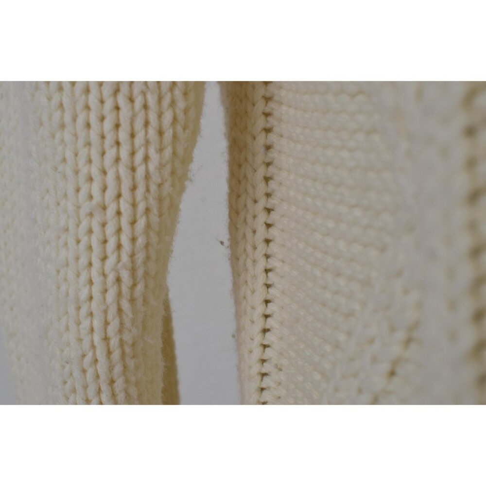 Vintage 80s Beige Acrylic Granny Sweater size S - Picture 7 of 10